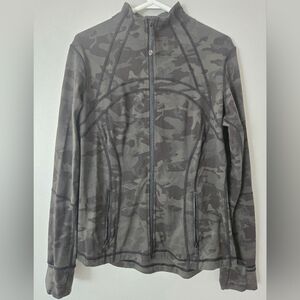 Lululemon Define Jacket Luon Incognito Camo‎ Multi Gator Green Size 12